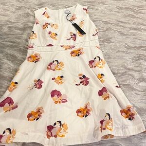 Nicole Miller Women’s White Floral Sleeveless Dress - Pink & Yellow Print